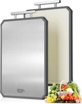 Snowclad Stainless Steel Cutting Board,double Sided Bread Boards For Kitch. Fixed Price $24.66.