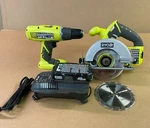 Ryobi P504G Circular Saw And Drill P209 Bundle. Fixed Price $112.50.