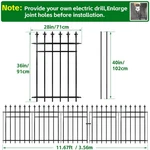 5-PACK Metal Garden Fence Panels Rustproof Diy Install Decorative Border Black. Fixed Price $35.99.