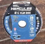 Hercules 4-1/2" Flap Disc For Angle Grinders -ceramic Grain- #58587. Fixed Price $14.99.