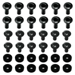Gun Hardware 1/2" Posts & Chicago Screws (12 Sets) Black Open Slotted .... Fixed Price $19.50.