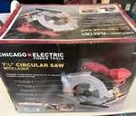Circular Saw Chicago Electric 7-1/4" 10 Amp With Laser Model 95004 New. Fixed Price $35.00.