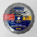 Irwin Weldtec 5-3/8" X 18T Cordless Carbide Circular Saw Blade 2PK 4935203. Fixed Price $9.00.