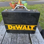 Dewalt Vintage Metal Carrying Drill Case Black Storage Steel Construction Box. Fixed Price $24.95.