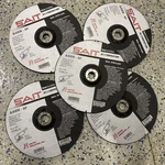Lot Of 5- Sait 20088 A46N-BF X 1/4 Type 27 Depressed Center Grinding Wheels. Fixed Price $69.99.