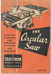 Vintage 1952 Sears Craftsman Circular Saw Illustrated Manual. Fixed Price $14.00.