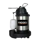 Ridgid 500RSDS 1/2HP Stainless Steel Dual Suction Submersible Sump Pump. Fixed Price $174.95.