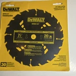 Dewalt Series Circular Saw Blade 7-1/4 In 20T Carbide Pressure Treated. Fixed Price $9.99.