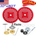 2 Pack 10" X80T Carbide Tip Brush Cutter Blades Weed Eater. Fixed Price $25.89.