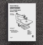 Instruction Manual Fits Craftsman 16" Scroll Saw # 315.216260. Fixed Price $15.97.