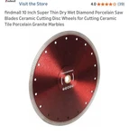 Findmall 10" Saw Blade For Cutting Porcelain Tile Ceramic Granite Marble Brick. Fixed Price $14.99.