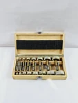 Drill Master 16PC Forstner Bit Set Tin Sizes 1/4 -2-1/8 39812 Wood Case. Fixed Price $36.41.