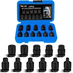 Jeuclel 11PC 3/8" Drive Impact Socket Set Cr-mo Steel Square Bit Tool Kit. Fixed Price $38.99.