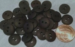 24 Small Dome Top Black Plastic Sew-through 2-HOLE Buttons Almost 1/2" 12MM 7552. Fixed Price $5.82.