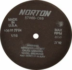 Norton 7" 60 Grit Aluminum Oxide Cutoff Wheel 1/16" Thick, 1/2" Arbor, 6,550 .... Fixed Price $40.97.
