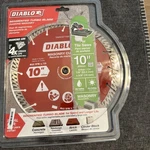 Diablo Segmented Turbo Blade Diamond Masonry 10", Arbor 7/8 & 5/8 #DMADST1000. Fixed Price $82.99.