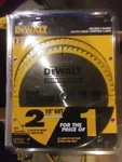 Dewalt DW3106P5D60T Inch Fine Crosscut Sawblades (2 Pack). Fixed Price $60.00.