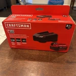Craftsman V20 5AH Lithium-ion Battery And Charger Starter Kit CMCB205-CK. Fixed Price $75.00.