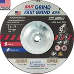 United Abrasives 20085 A24N Fast Grinding Wheel X 1/4 5/8-11" T27 Hub 10PK. Fixed Price $89.38.