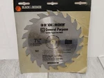Black & Decker 71/4 All Purpose 20 Carbide Teeth Saw Blade For Wood Made In Uk. Fixed Price $15.98.