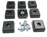 8 Large Square Rubber Feet Foot Bumpers W/stainless Screws - .590 H... Fast Ship. Fixed Price $27.99.