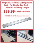 Kreg Accu-cut Expansion Pack KMA2750. Fixed Price $89.99.