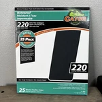 Gator 9" X 11" Waterproof Sanding Sheets, 220 Grit, 25 Pack New, Sealed. Fixed Price $12.87.