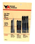 Vermont American Jigsaw Blade 10 Pc Set 30039 Swiss Made, 1/4" Shank Nos. Fixed Price $9.79.