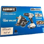 Hart 20 Volt Compact Circular Saw 5 1/2 + Drill Tools Only Combo Brand New. Fixed Price $68.99.