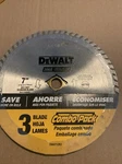 3-DEWALT 7"WET/DRY Dimond Blade DW4712 B3. Fixed Price $21.00.