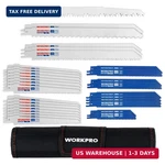 Workpro 32-PIECE Reciprocating Saw Set Metal/woodcutting Blades, Pru. Fixed Price $33.19.