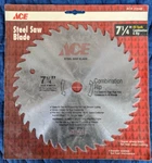 Ace 7-1/4" Steel Saw Blade (23548) 40 Teeth. Fixed Price $7.95.