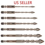 Tungsten Steel Drill Bit Set Triangle Four-blade 3MM-12MM For Tile Glass Marble. Fixed Price $13.26.