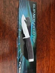 Frost Cutlery Slip Not Field Tip 16-051 Satin Finish Blade Rubber Handle 8 1/2". Fixed Price $7.00.