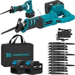 Cordless Rotated Handle Wood Reciprocating Saw X 6.0AH Battery 12PCS Blades. Fixed Price $65.99.