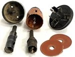 Vintage Door Lock Hole Saws, Skil Dial Saw, Arbors Lot Made U.s.a.. Fixed Price $24.92.