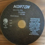 Norton 66252938788 Cut Wheel New. Fixed Price $15.00.