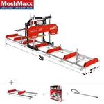 Mechmaxx Honda 389CC 11.7HP E-start Engine 32" SAWMILL,20' Track Length, SM-32. Fixed Price $4499.00.
