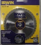 Irwin 1765011 3/4" X 40 Tooth Metal Mild Steel Carbide Circular Saw Blade. Fixed Price $24.00.