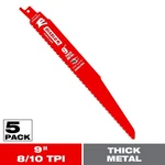 Diablo 9 In. 8/10 Tpi Steel Demon Bi-metal Reciprocating Saw BLADES(5-PACK). Fixed Price $21.95.