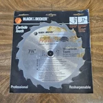Black & Decker Piranha 7-1/4" Carbide Saw Blade 18 Teeth 73-717 Nip. Fixed Price $8.99.