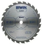 Irwin Classic Carbide Circular Saw Blade 8 1/4 Inch 24T Chn 15150. Fixed Price $15.98.