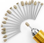 Diamond Grinding Burr Bit Set 20PCS Rotary Tool Accessories Stone Gold. Fixed Price $27.99.