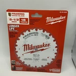 Milwaukee 48-40-0520 5-1/2" 18T Carbide Framing Circular Saw Blade Wood Cutting. Fixed Price $14.99.