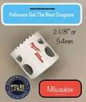Milwaukee Tool 49-56-9626 2-1/8" Hole Dozer Bi-metal Saw. Fixed Price $13.98.