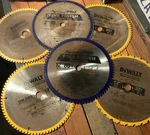 Dewalt/avanti 12" Fine Finish Blade 80T + One General 32T Lightly Used 6 Pcs. Fixed Price $89.96.