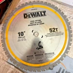 Dewalt 10-IN 52 -tooth Tungsten Carbide-tipped Steel Chop Saw Blade Individual. Fixed Price $60.00.