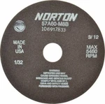 Norton 60 Grit Aluminum Oxide Cutoff Wheel, 7" Diam, 1/32" Thick, 1-1/4" Arbor. Fixed Price $40.82.