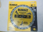 Brand New! Dewalt 7-1/4" 24-TOOTH DW3178 Framing Blade Carbide Teeth. Fixed Price $14.60.