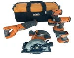 Ridgid 18V Lithium-ion Cordless 5-TOOL Kit With (2) 4.0 Ah Batteries And Charger. Fixed Price $325.00.